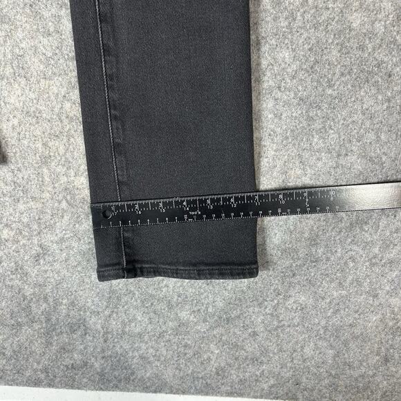 Madewell Mid Rise Kick Out Jeans Womens 23 Black Dark Wash Denim Stretch - Picture 7 of 10